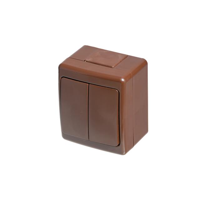 Wyłącznik BETA, pojedynczy, świecznikowy, IP44, brązowy