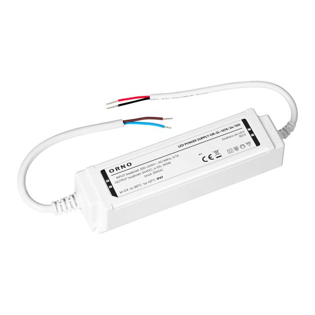 Zasilacz LED, hermetyczny, 24V, 100W, IP67, plastikowa obudowa