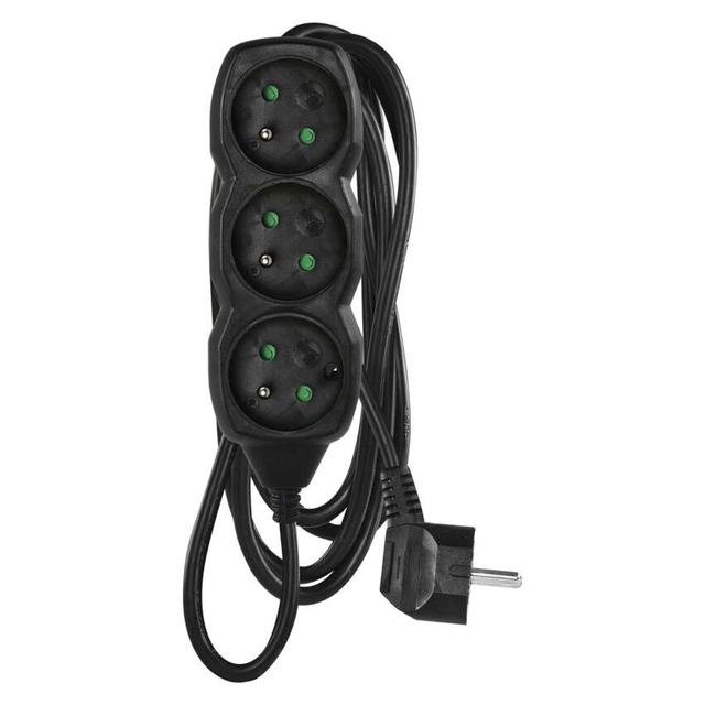 Przedłużacz 3 gniazda 3m czarny PC0313 EMOS