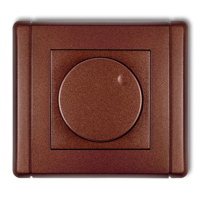 FLEXI Elektroniczny regulator oświetlenia przyciskowo-obrotowy do lamp LED brązowy metalik