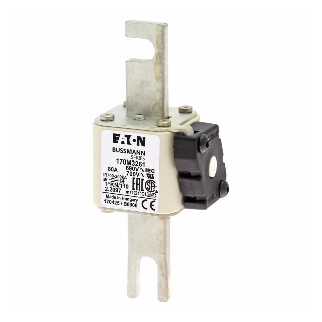 80A 690V 1*KN/110 aR INDICATOR FUSE Wkładka szybka 80A AC 690V compact DIN 1 45x58x134 mm, 170M3261