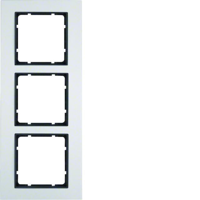 BERKER B.7 Ramka potrójna aluminium/antracyt mat 10136904 HAGER