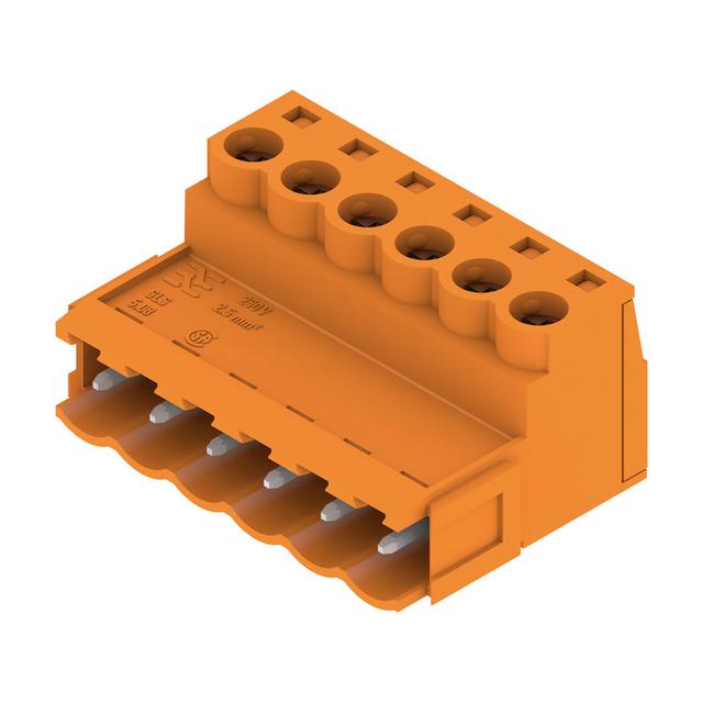 SLS 5.08/06/180B SN OR BX Wtyk PCB (złącze wiązki), 5.08 mm, Liczba biegunów: 6, Przyłącze z jarzmem /54szt./ 1627280000 WEIDMÜLLER