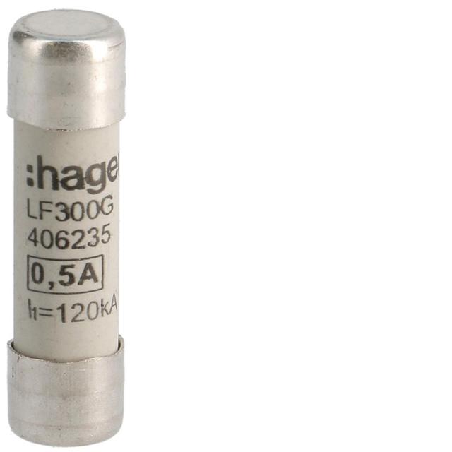 Wkładka bezpiecznikowa cylindryczna CH-10 10x38mm gG 0,5A 500VAC LF300G HAGER