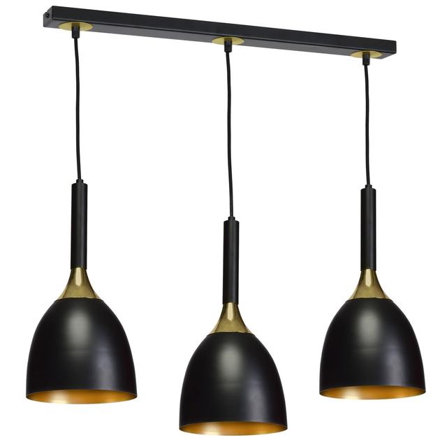 Milagro lampa wisząca Clark 3xE27 czarno/złota MLP6222