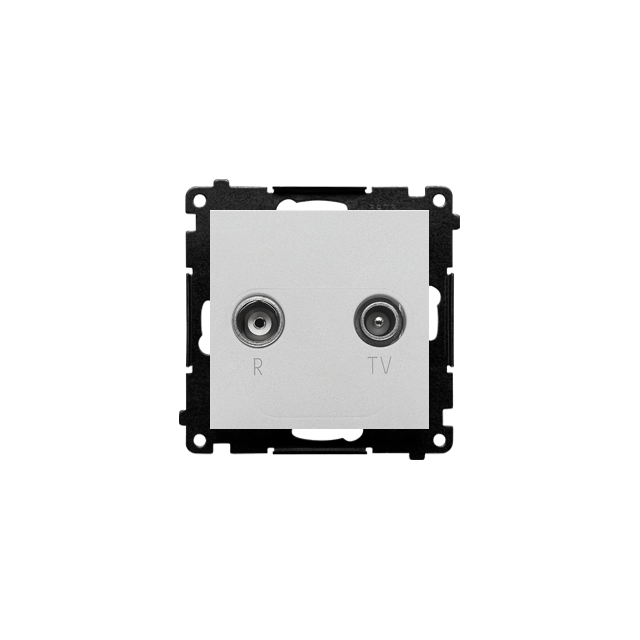 Simon 55 Gniazdo antenowe R-TV końcowe separowane 1x Wejście: 5÷862 MHz Aluminium mat TAK.01/143 KONTAKT