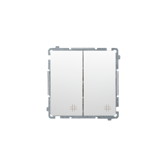 Simon Basic Łącznik krzyżowy podwójny 10A 250V szybkozłączka biały BMW7/2.01/11 KONTAKT