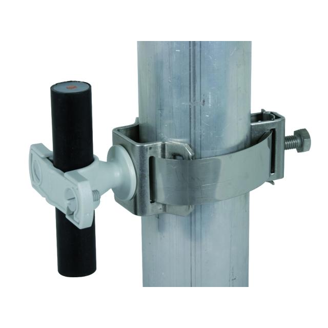 Wspornik do przewodu HVI 20 mm z obejmą taśmową, K-stal nierdzewna NIRO