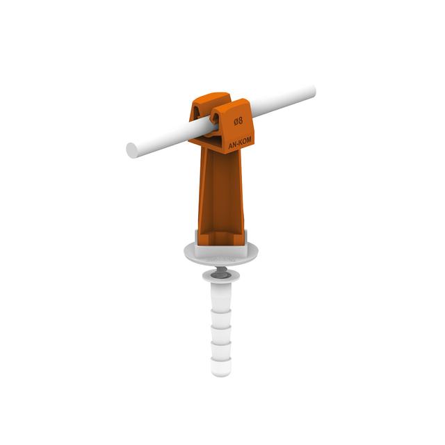 AN-59G Uchw.na dr.wkręc.z podst.plast. H=7cm - brązowy