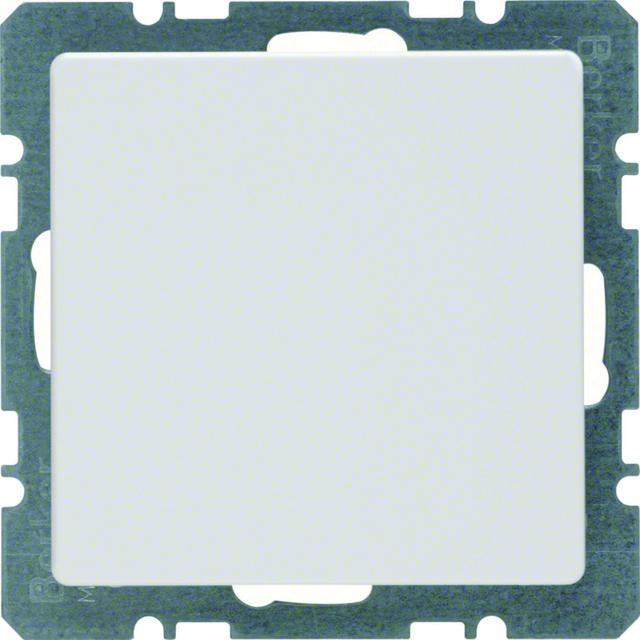 BERKER Q.x Zaślepka z płytką czołową bez pazurków rozporowych biały aksamit 10096089 HAGER