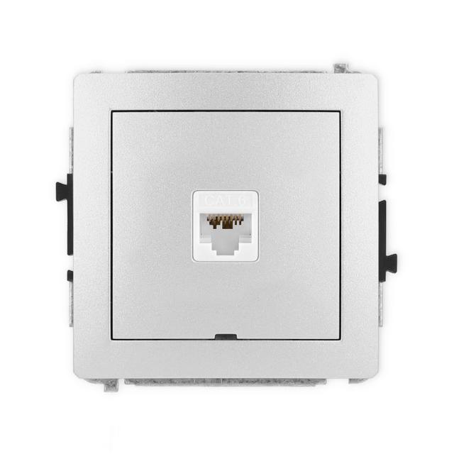 DECO Mechanizm gniazda komputerowego pojedynczego 1xRJ45, kat. 6A, 8-stykowy, bez pola opisowego sre