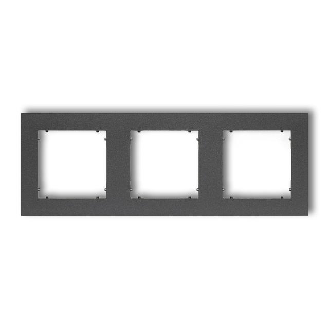 MINI Ramka uniwersalna potrójna z tworzywa grafitowa