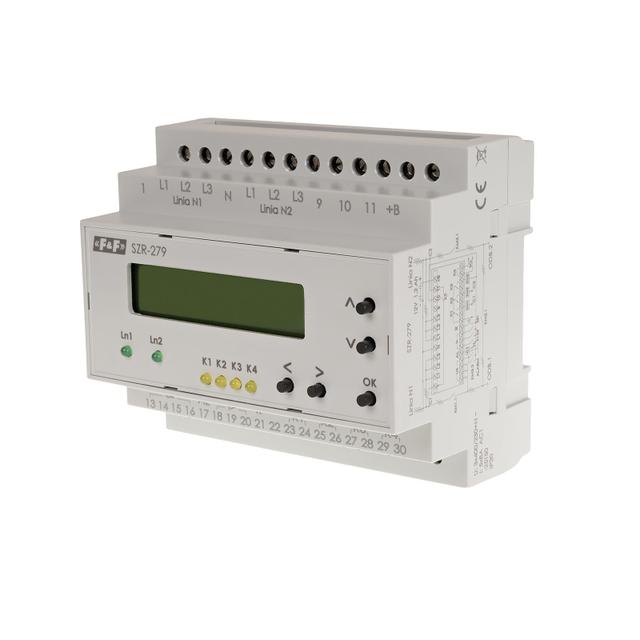 Sterownik załączania rezerwy, sieć 3 i 4-przewodowa, 24÷450V AC, trzyliniowy,  Imax<8A