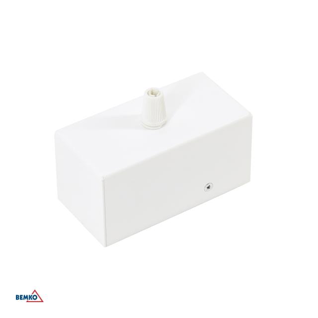 ROZETA SUFITOWA QUALIS 100x50x50 mm BIAŁA Z PRZEWODEM DEKORACYJNYM 1,5M