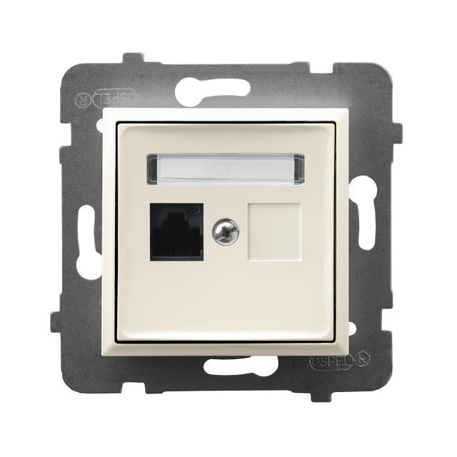 ARIA Gniazdo komputerowe pojedyncze, kat. 5e MMC - kolor ecru
