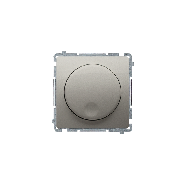 Simon Basic Ściemniacz naciskowo-obrotowy 20–500 W 230V satynowy BMS9T.01/29 KONTAKT