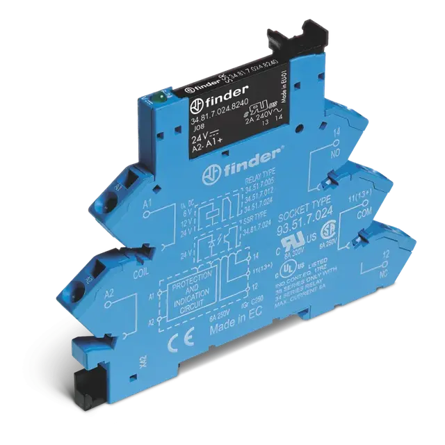 Przekaźnik interfejsowy SSR 1 Z; 6A; ster. 230…240V AC; wyjście 1,5…33V DC, 38.91.3.240.9024