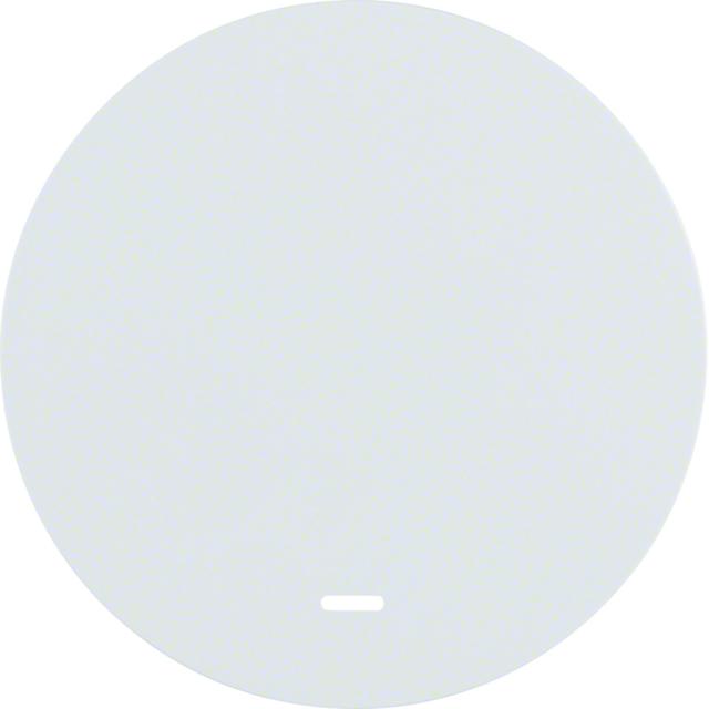 BERKER R.1/R.3 Klawisz z przezroczystą soczewką do łącznika klaw. pojedyncza biały 16212089 HAGER