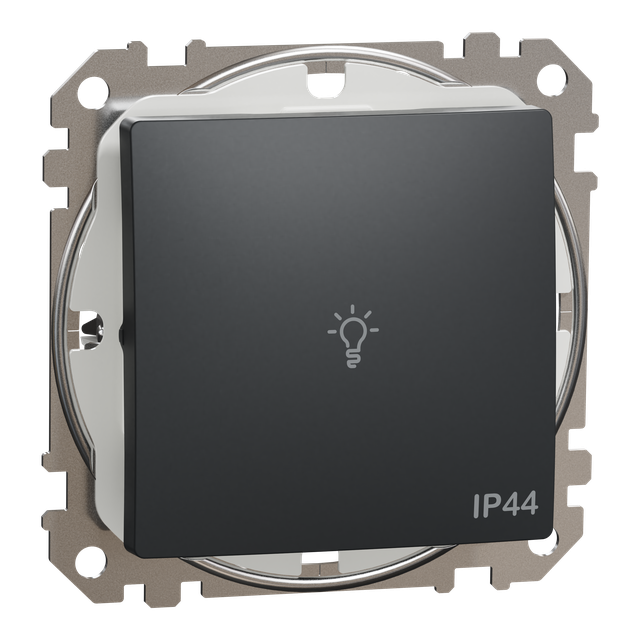 Sedna Design & Elements, przycisk światło IP44, czarny antracyt
