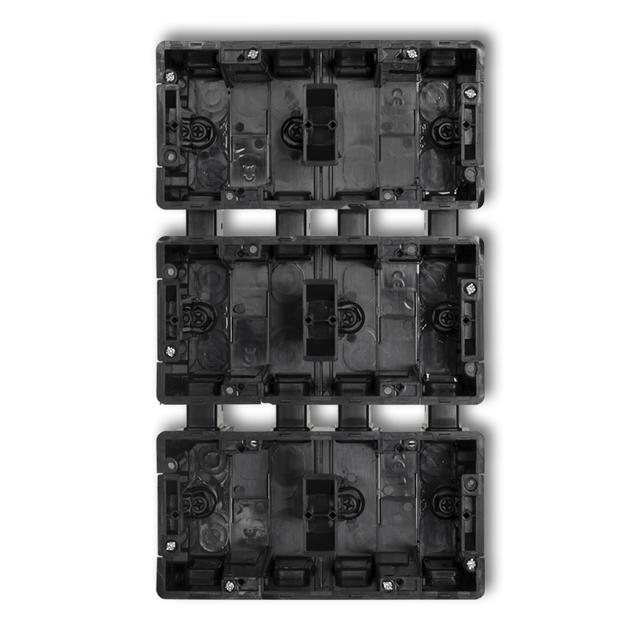 DECO Puszka instalacyjna podtynkowa 6 krotna (2 poziom, 3 pion) czarna DPM-2x3 KARLIK