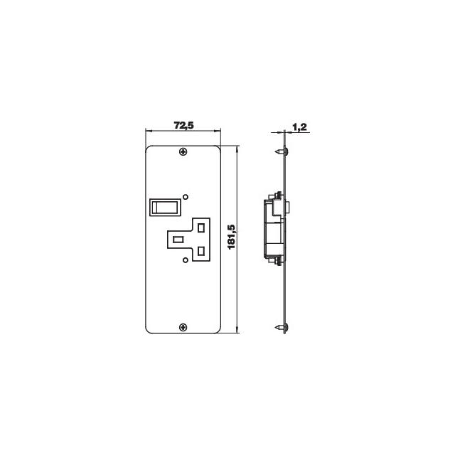 AP MT5 BS SS0, Gniazo BS z pokr., pojedyncze