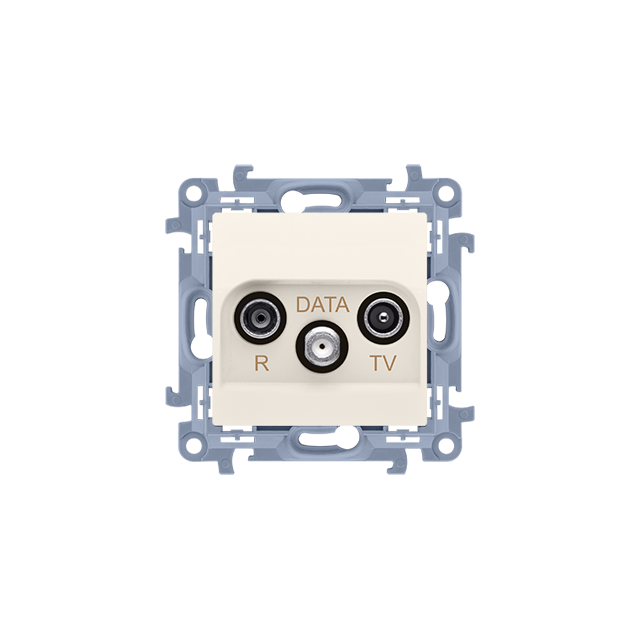 Simon 10 Gniazdo antenowe R-TV-DATA 1x wejście: 5-862 MHz krem