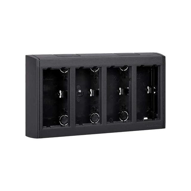 Simon Connect Obudowa natynkowa 4-modułowa z pokrywami bocznymi 8x K45 szary grafit SBC400/14 KONTAKT