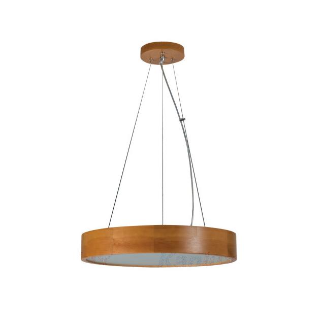 JASMIN C 470-G/O Plafoniera drewniana wisząca JASMIN C 470-G/O okrągła 47cm kolor złoty dąb 3XE27 KA