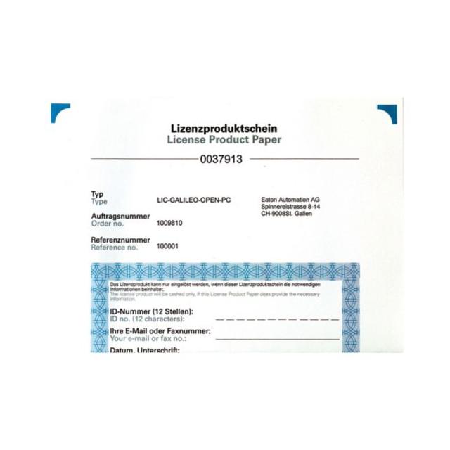 LIC-GALILEO-OPEN-PC Licencja na system Galileo na komputer PC dowolnego producenta 140385 EATON