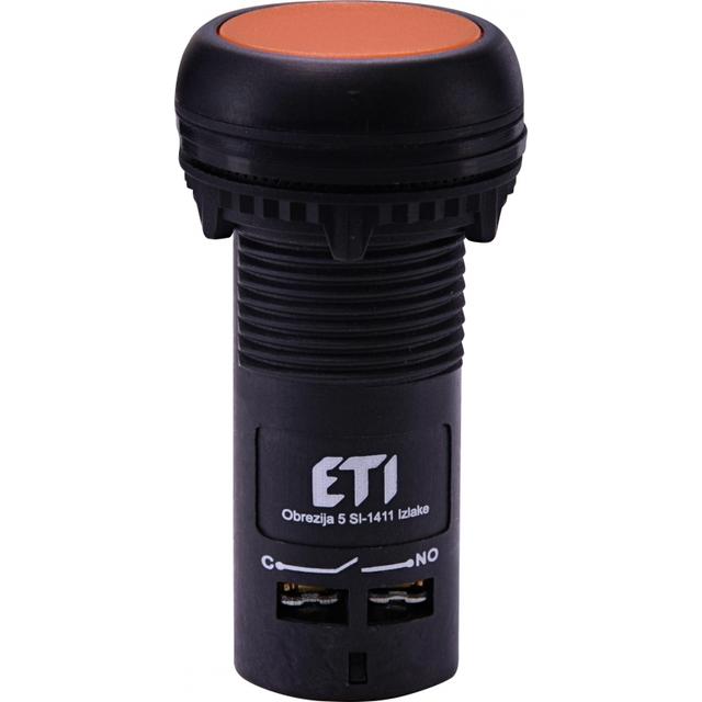 ECF-11-A - Przycisk kompaktowy z guzikiem krytym, 1NO+1NC, Pomarańczowy