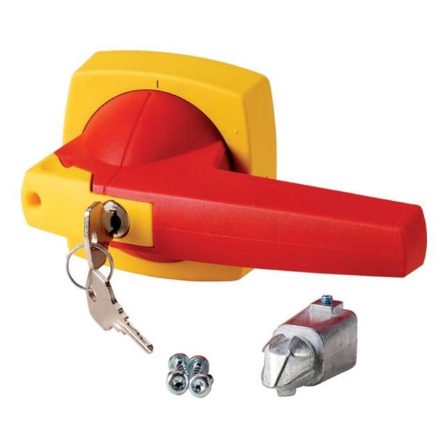 K4DR/C Dzwignia napędu montaż na drzwi typ D czerwony/żółty 12mm 1818054 EATON