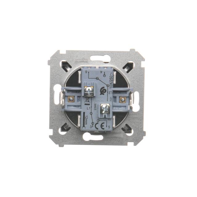 Simon 54 Łącznik schodowy podwójny bez piktogramu 10A 250V zaciski śrubowe antracyt DW6/2.01/X/48 KONTAKT