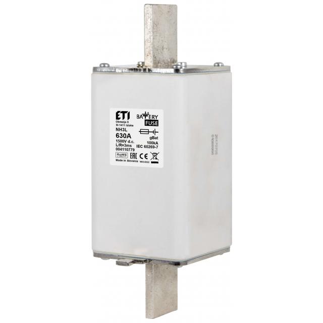Wkładka topikowa NH do ochrony akumulatorów, magazynów energii DC NH3L gBat 315A 1500V DC 004110677 ETI