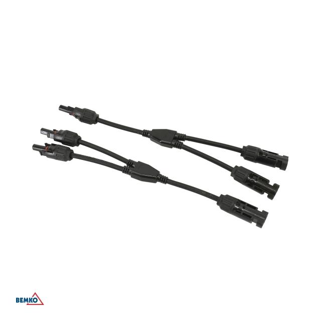 ZŁĄCZE SOLARNE MC4 1000V PODWÓJNE RÓWNOLEGŁE Z KABLEM PARA