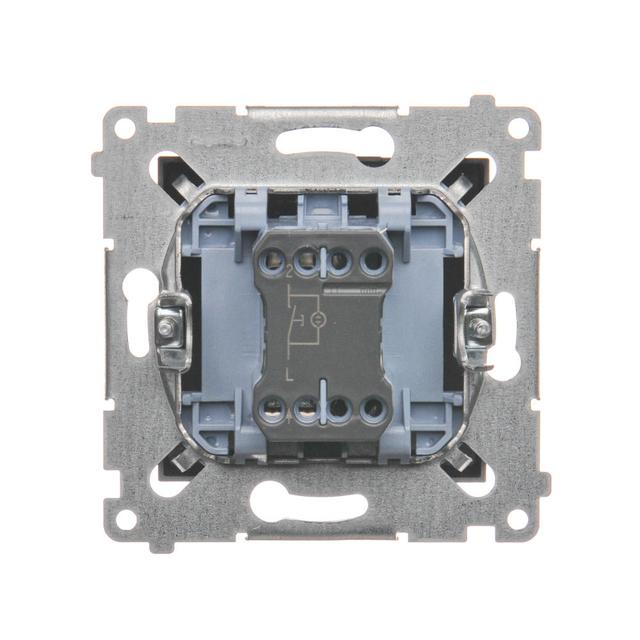 Simon 54 Przycisk pojedynczy zwierny z podświetleniem LED bez piktogramu 16A z. śrub. antracyt