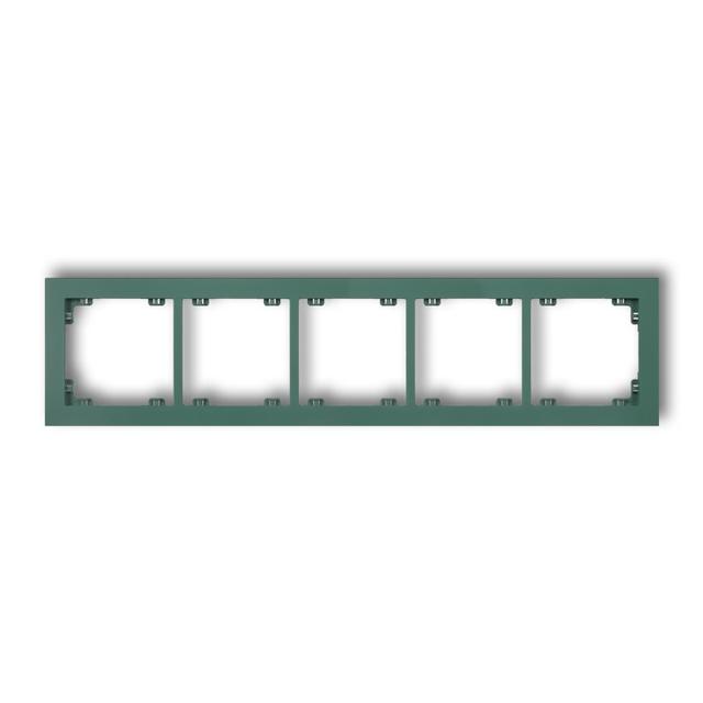 DECO Ramka pięciokrotna z tworzywa DECO Pastel Matt szmaragdowa 51DR-5 KARLIK