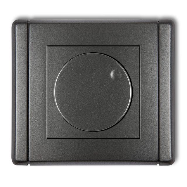 FLEXI Elektroniczny regulator oświetlenia przyciskowo-obrotowy do lamp LED grafitowy 11FRO-2 KARLIK