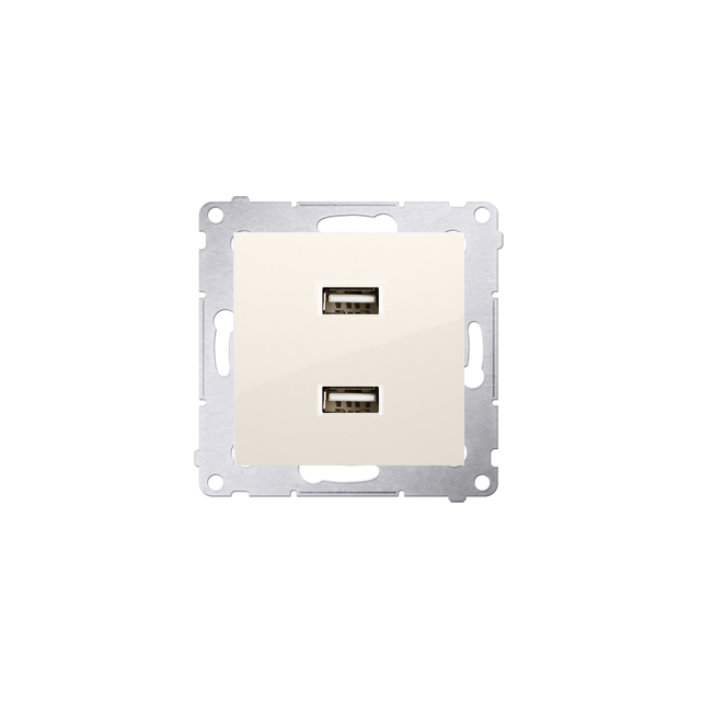 Simon 54 Ładowarka 2 x USB 2.1 A 5V DC 230V kremowy DC2USB.01/41 KONTAKT