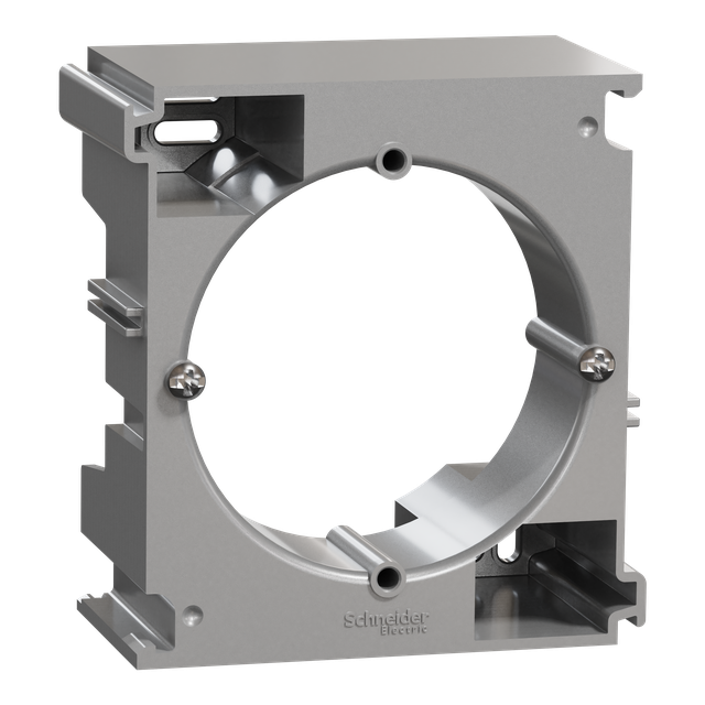 Sedna Design & Elements, podstawa natynkowa rozszerzająca, srebrne aluminium