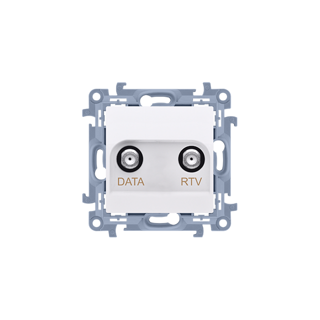 Simon 10 Gniazdo antenowe końcowe RTV-DATA 1x wejście: 5÷1000 MHz biały