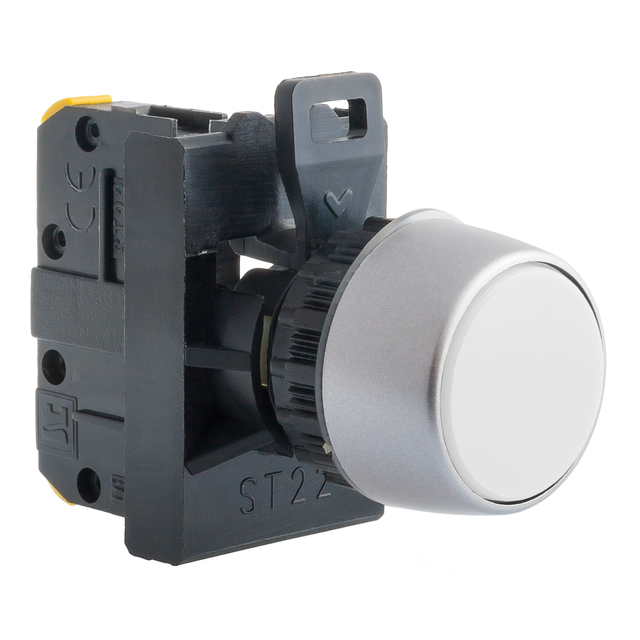 PRZYCISK KRYTYY BIAŁY 1 ZW 1 ROZ PIERŚCIEŃ CZARNY