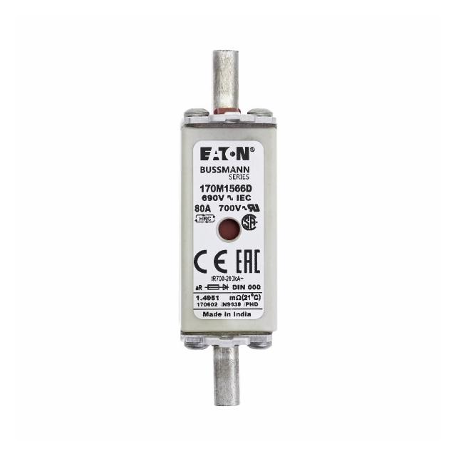 FUSE 80A 690V aR DIN 000 HSDNH Wkładka szybka 80A 690V aR DIN 000 podwójny wskaźnik 170M1566D EATON