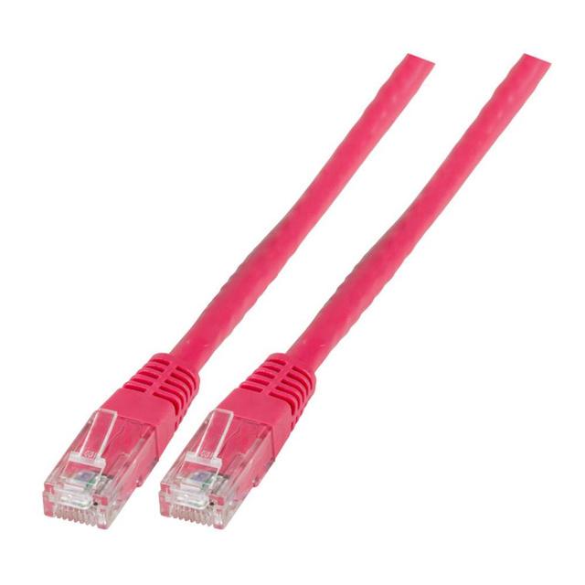 Patchcord RJ45 U/UTP kat. 6 PVC CCA różowy 1,5m