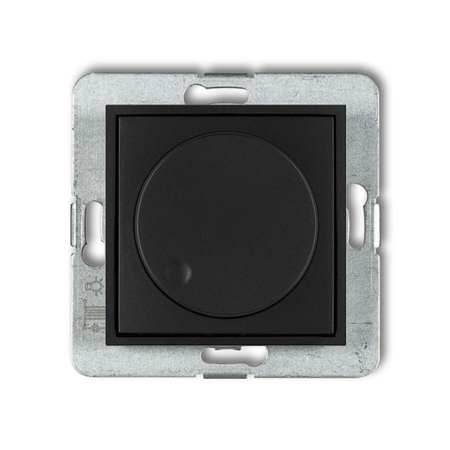 ICON Mechanizm elektronicznego regulatora oświetlenia przyciskowo-obrotowego do lamp LED czarny mat