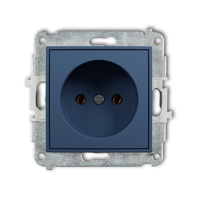 ICON Gniazdo pojedyncze bez uziemienia (bez przesłon torów prądowych) navy blue 64IGP-1 KARLIK