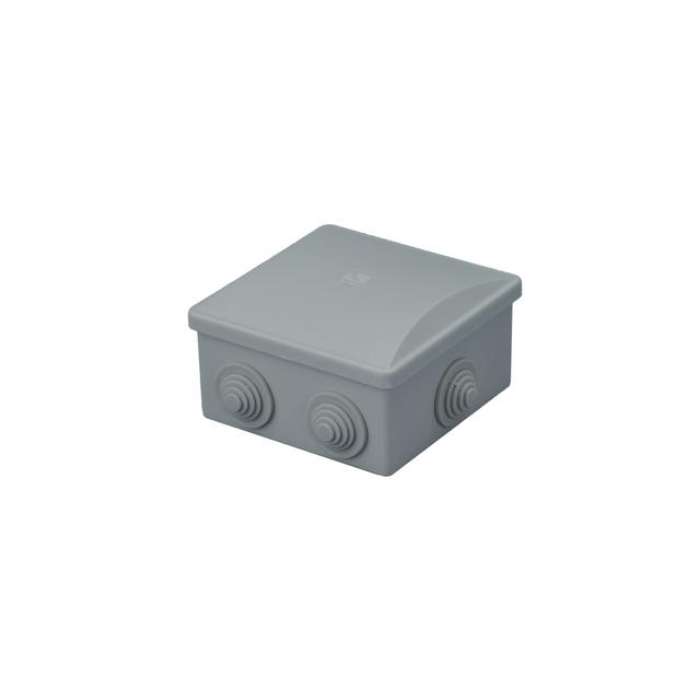Puszka 80 x 80 x 40 klik, 6 dławików, IP 44