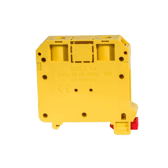 ZSG1-35.0Nz ,  Złączka szynowa gwintowa, seria NOWA, 35,0 mm2, TS 35, 1 tor, żółty