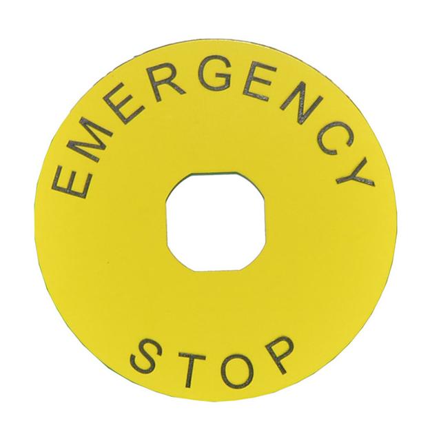 Tabliczka informacyjna - Emergency stop 90  mm
