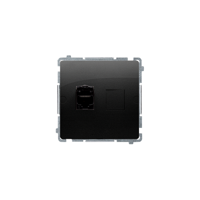 Simon BASIC WMUK-0610xx-Y011 Gniazdo komputerowe RJ45, kategoria 6, pojedyncze z przesłoną przeciwku BM61.01/49 KONTAKT