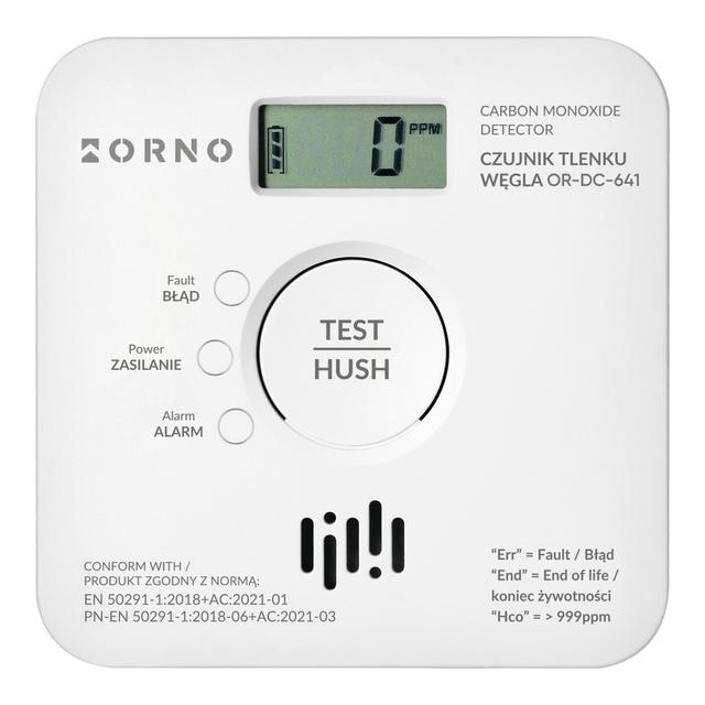 Bateryjny czujnik tlenku węgla (czadu) 2xAA, żywotność sensora 10lat, Tuya Smart Wi-Fi